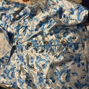 Simply Southern Blue Floral Pajama Top